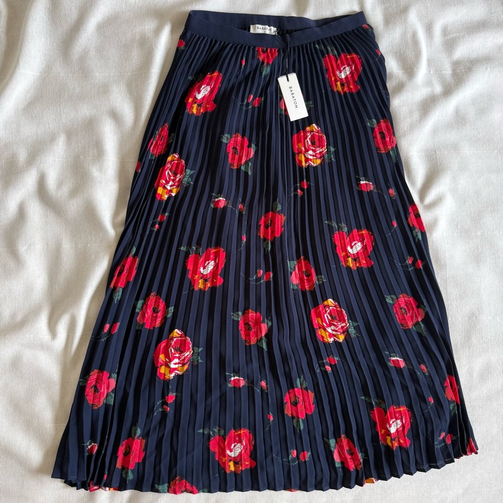 Aritzia Babaton Floral Midi Skirt Jude